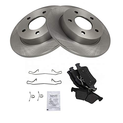 Image of TRQ Rear Semi Metallic Brake Pad and Rotor Set | For 2006-2013 Mazda 3 2.0L