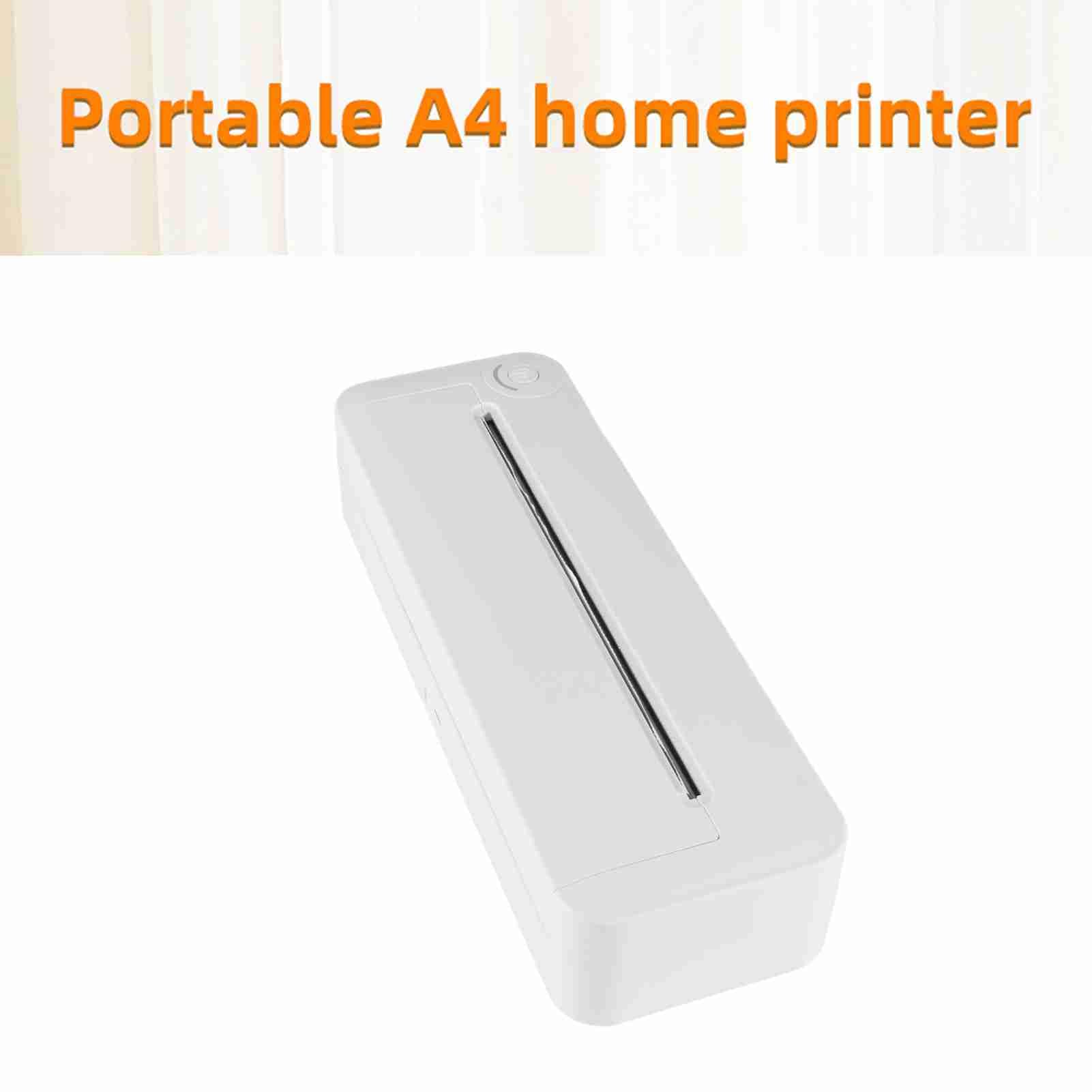 HUIOP Stampante Portatile,Stampante Portatile per Carta A4 Stampa Termica Wireless BT Connect Compatibile con iOS e Android Supporto per Stampante Fotografica Mobile Larghezza 210 mm per Viaggi