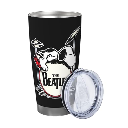 マグカップ スヌーピー (2) コーヒーカップ コンビニカップ 保冷 保温 タンブラー ステンレス製 大容量 真空断熱マグ 蓋付き 持ち運び 直接ドリップ 車用 600ml Straw Three-piece Set