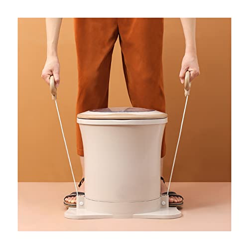 Manual dehydrator outdoor hand dryer portable dehydration bucket multi-purpose washing equipment (apricot)