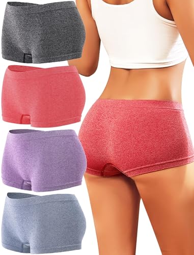 Fashiol Women's Boyshort Underwear Seamless Boxer Briefs Breathab...