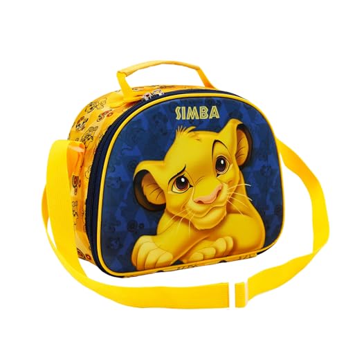 El Rey León Simba Rest-Bolsa Portamerienda 3D, Azul Oscuro, 25.5 x 20 cm