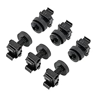 BIGtec 50 x Käfigmutter Montageschrauben Käfigmutternset M6 Montagesatz schwarz für 10 und 19 Schränke Netzwerk Schrauben Rack Käfigmuttern