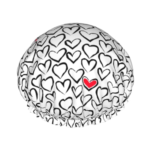 Gorro de ducha para mujer, reutilizable, impermeable, doble capa, protección para el cabello, elástico, para spa, salón de belleza