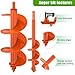 Insaga 2Pack Auger Drill Bit for Post Hole Digger, Spiral Garden Earth Auger Bulb Drill Bit for Planting 1.6 x 9'' and 4 x 12'', Hole Digger for Fence Posts,Flowers Plants, Fits 3/8