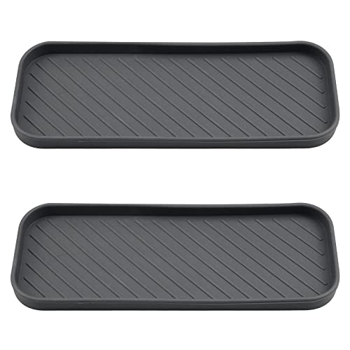 WakiHong 2 Plateaux d'évier de Cuisine en Silicone pour égouttoir, Distributeur de Savon, Tapis de séchage