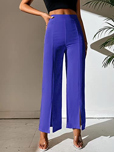 Image of Shasmi Women's Dress Pants Stretchy Work Slacks Business Casual Office Bootcut Leg Elastic Waist Regular Fit Plazzo Trouser Pant (Pant 65)