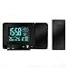 Protmex Projection Alarm Clock, PT3531B WWVB Digital Radio Controlled Projection Clock with Weather Station, Dual Alarms, Indoor Thermometer, USB Phone Charging, Colorful Backlight Function