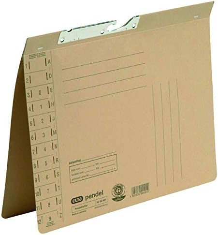 Elba 90481 Suspension File Natron Cardboard Recycled Material 230 g/m² Commercial Binding and Slit Pack of 50 Natural Brown image 3