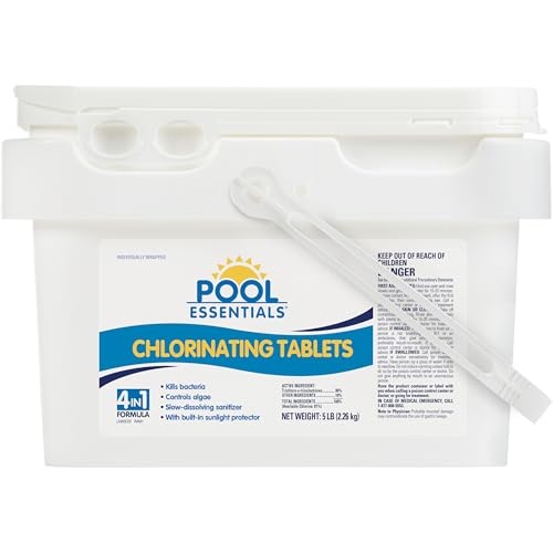 Pool Essentials® 3' Swimming Pool Chlorinating Tablets, Kills Bacteria & Controls Algae, 5LB