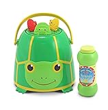 Melissa & Doug Sunny Patch Tootle Turtle Bubble-Blowing Bucket Set With 3 Bubble Wands