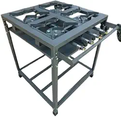 Fogão Industrial 4 Bocas Alta Pressão c/Mang e Registro