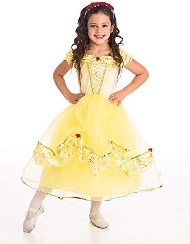 Miniatura 3 de Little Adventures Disfraz de princesa de belleza amarilla de lujo edad grande 5-7
