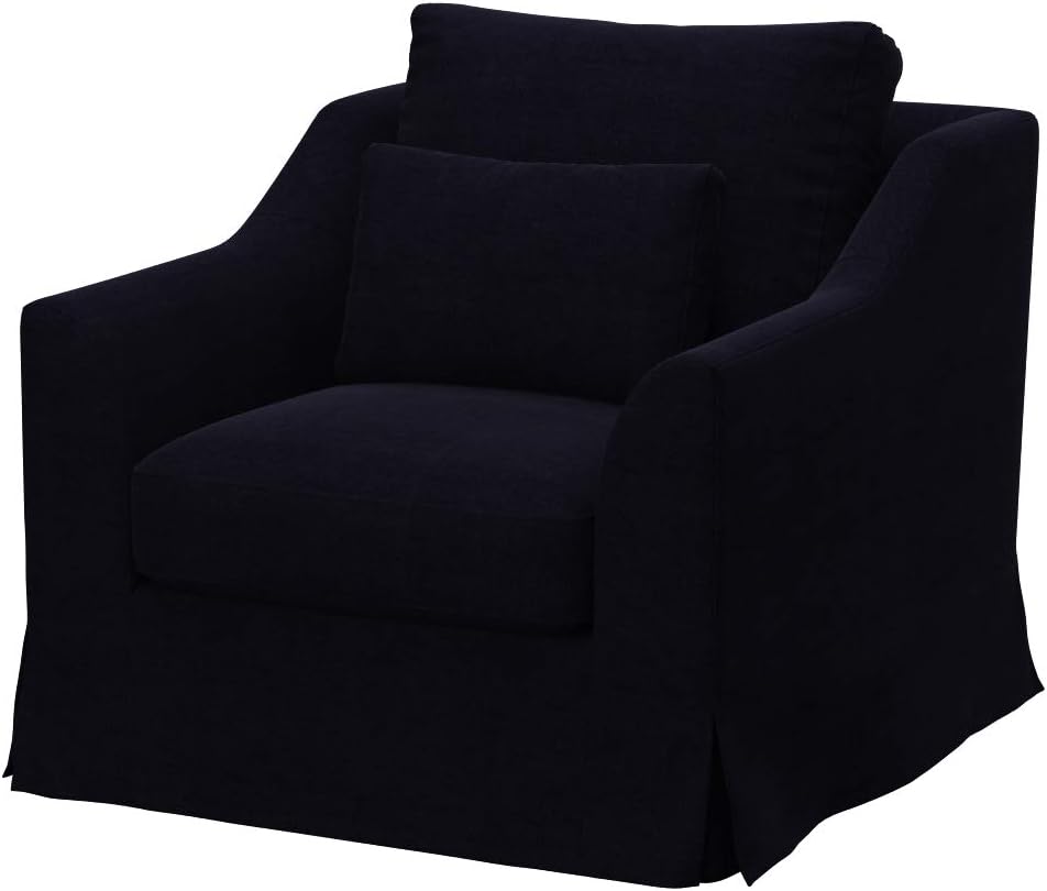 Soferia Replacement Compatible Cover for Farlov Armchair, Fabric Elegance Metal Grey