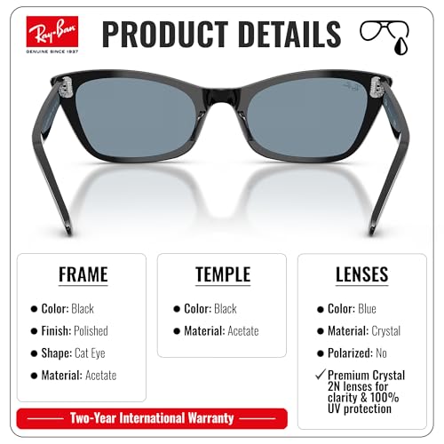 Image of Ray-Ban RB2299 LADY BURBANK Cat Eye Shaped Sunglasses for Women with Official RAYBAN Eyewear Kit