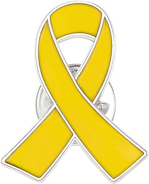 Yellow Bring Them Home Pin, Metal Ribbon Pin Hostage Support Campaign Mental Health Awareness Charity Event Gift, Prevention and Awareness Ribbon and Tacks Tape, Adhesives and Fasteners