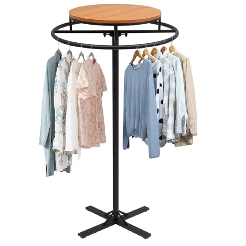 Étagère pour boutiques de mode et portant de vêtements circulaire noir