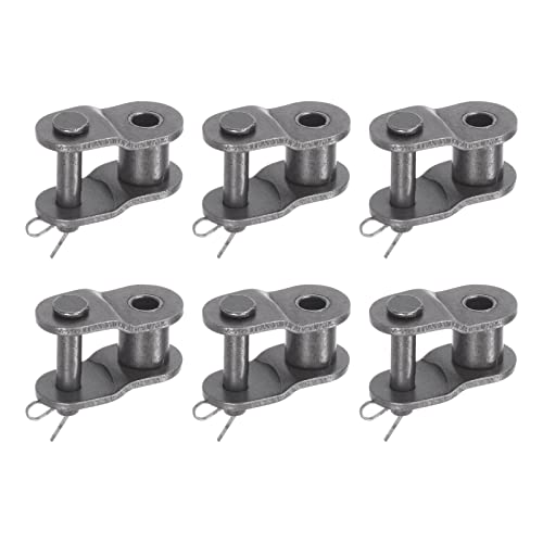 sourcing map 6Stk. #40 Verbinder versetzt Halbgliederrolle 1/2 Kettenendverbinder 08A-Kette