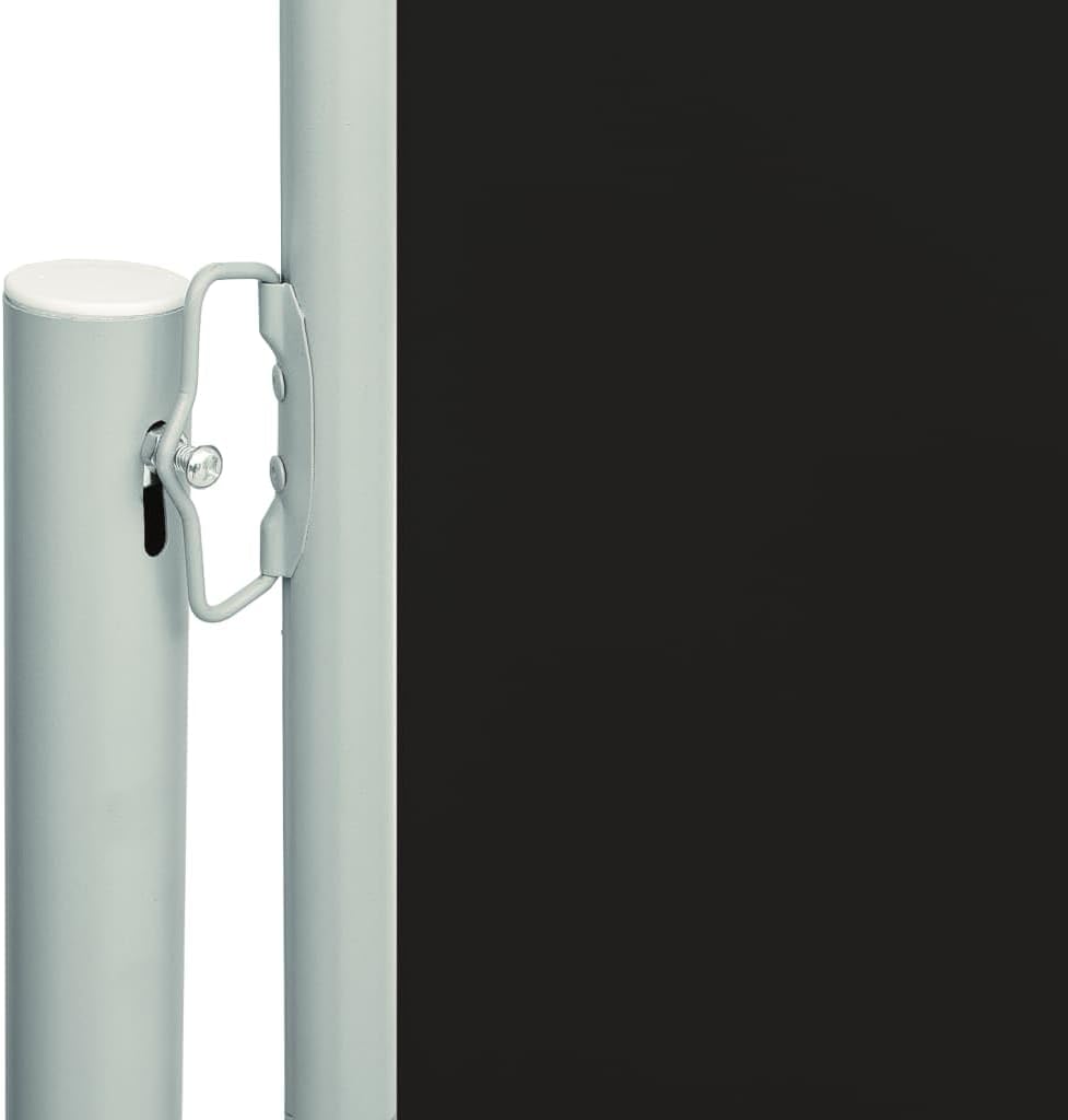 vidaXL Garden Awning Extendable 117 x 600 cm, Black, Side Screen, Garden Screen