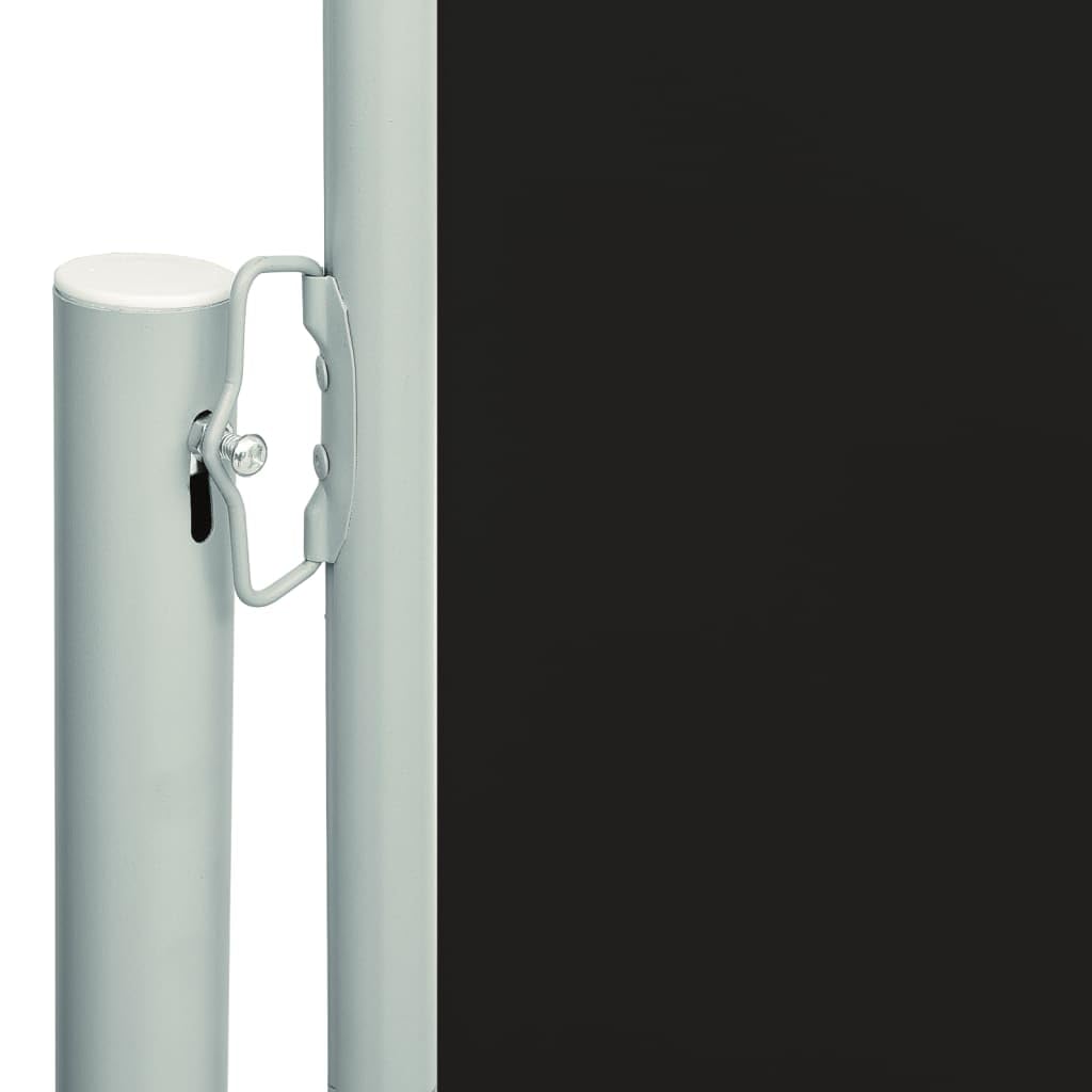 vidaXL Seitenmarkise Ausziehbar Sonnenschutz Sichtschutz Windschutz Seitenwandmarkise Seitenrollo Markise Balkon Terrasse Garten 117x600cm Schwarz
