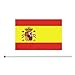 25 Pack Hand Held Small Mini Spain Spanish Stick Flag Round Top National Country Flags,Party Decorations Supplies For Parades,World Cup,Festival Events,International Festival