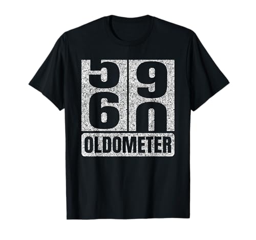 Oldometer 59-60 60th Birthday Funny Gifts Men Women Vintage Maglietta