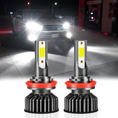 LED Fog Light Bulbs For Toyota Highlander 2011-2022, H8/H11 LED Fog Light Bulbs, 12V 120W 6000K Cool White, 500% Brighter, Plug and Play, IP68 Waterproof, Pack of 2