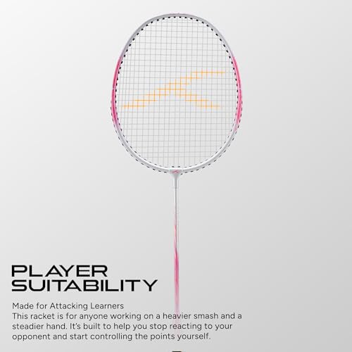 Image of Hundred Carbotek 1000 Badminton Rackets (Pack of 2) | Superlight Head-Heavy Racket for Smash Power | Slim Shaft, Carbon Graphite Shaft & Curve Frame for Better Sweet Spot