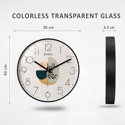 Image of Designer Silent Wall Clock for Bedroom Stylish | Wall Watch for Living Room | Modern Fancy Unique Glass Wall Clock for Hall, Office, Kitchen, Home