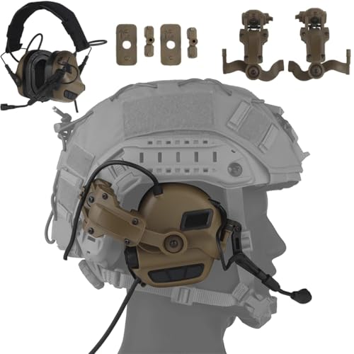 Casque tactique airsoft monté sur tête WLXW avec casque antibruit militaire et adaptateur ARC