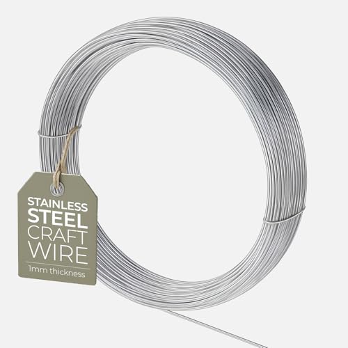 Fil en acier inoxydable 304 de 1 mm, calibre 18, 4 m, fil artistique pour la fabrication de bijoux, le sauvetage, la sculpture et l'entraînement de bonsaï,...