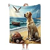 ZZXHG Kuscheldecke 220x240 cm Flauschig WeißEr Haushund, Weiche Plüsch Decke für Kind Erwachsene,...