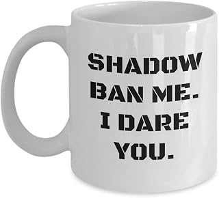 Shadow Ban Coffee Mug, Shadowbanning Mug, Social Media Censorship Mug, Firearms Shadow Ban, Political Statement Shadow Ban, Student Gift, Military Gif
