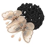 SOIMISS Tocado De Redecilla Para Moño Redecilla De Pelo Accesorio Para Mujer Para Eventos De Ballet o Gimnasia Ritmica Color Natural