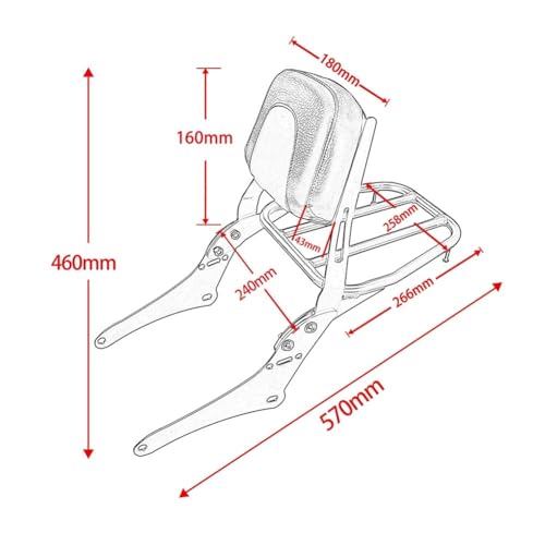 Support de dossier de bagages CMX 500 finition premium noir