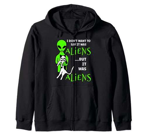Extraterrestre UFO Cat Alien Abduction Believers Space Sudadera con Capucha