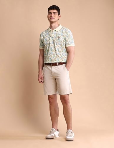 Image of U.S. Polo ASSN. Printed Polo T Shirts for Men - 100% Cotton, Half Sleeves Mens Tshirt