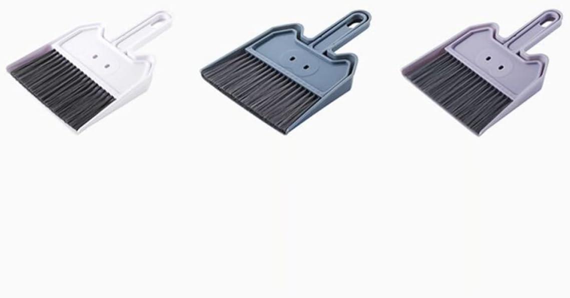 TEHAUX 2 Sets Mini Keyboard Cleaning Brush Portable Plastic Handheld Broom for Desktop Dust Removal and Home Cleaning Supplies, White Compact Design for Easy Use