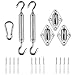 Shade&Beyond Shade Sail Hardware Kit for Triangle Heavy Duty Sun Shade Sails Installation 8 Inches for Deck Garden Lawn Patio