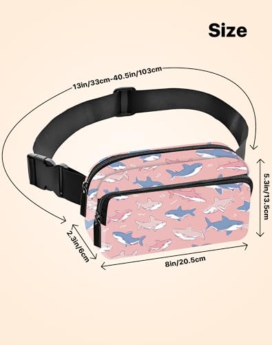 Image of Shark Fanny Pack for Women Belt Bag Fashion Everywhere Waist Pouch Lightweight Crossbody Bags with Adjustable Strap