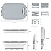 Gintan Camping Cutting Board, 9-in-1 Collapsible Chopping Board with Colander, Kitchen Vegetable Washing Basket for Camping, Camping Gifts Camping Accessories for RV Campers (Gray)