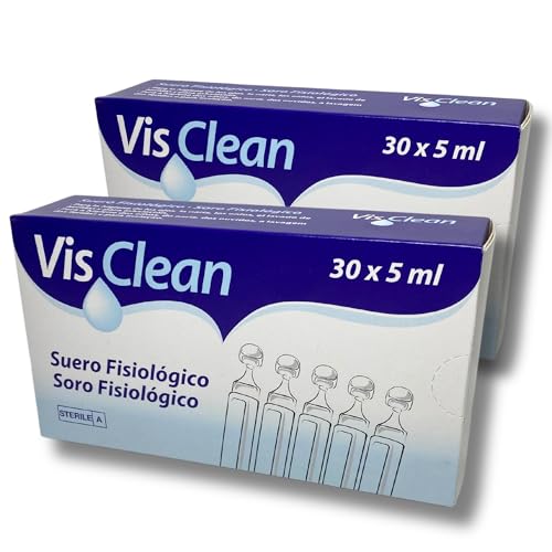 Suero Fisiológico en 60 Monodosis de 5 ml. Suero Fisiológico para Lavados Nasales, Lavados Oculares, Lavado de Heridas.