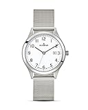 wasserdicht bis 5 bar Dugena Herren Armbanduhr Senator Edelstahl 37mm silber