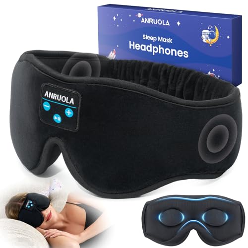 Sleep Headphones Bluetooth 5.4 Sleeping Eye Mask for Women Men Wi...