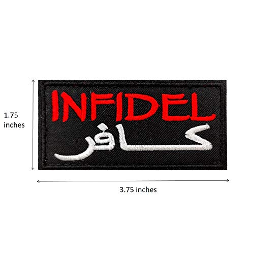 Écusson brodé drapeau infidèle Cute-Patch tactique croisés de 9,5 cm - 2