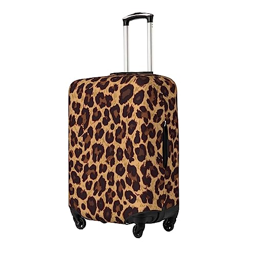 Leopard Printed Luggage Cover Washable Elasticated Luggage Covers for Suitcase tsa Approved Stylish Dust and Scratch Resistant Luggage Case Protector for Kids and Adults -2