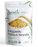Organic Hulled Millet, 1 Pound — Whole Grain Seeds, Non-GMO, Kosher, Raw, Bulk, Product of the USA