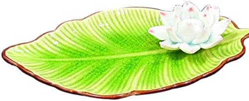ZLYMX Creative Incense Burner Holder for Stick Premium Modern Ceramic Lotus Incense Bowl Incense Craft Decoration
