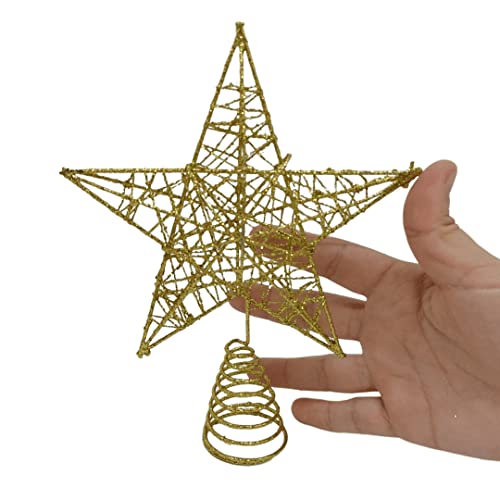 Estrela Para Ponta De árvore De Natal Ponteira Dourada 18cm