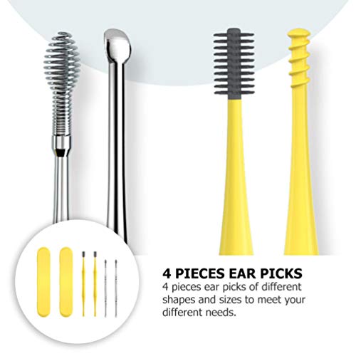 EXCEART Removedor de cera de ouvido dupla face, removedor de cera de ouvido, removedor de palhetas,